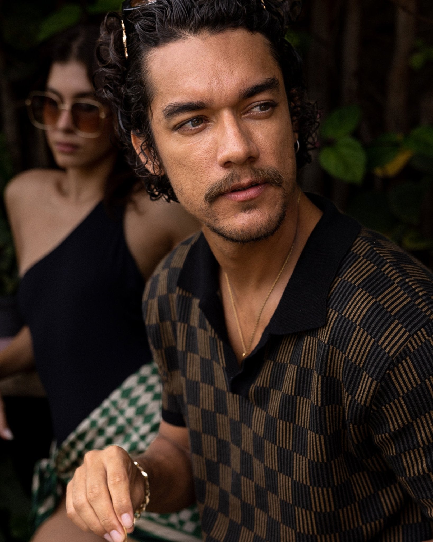 The Sebastian Knit Polo - Onyx - Dandy Del Mar