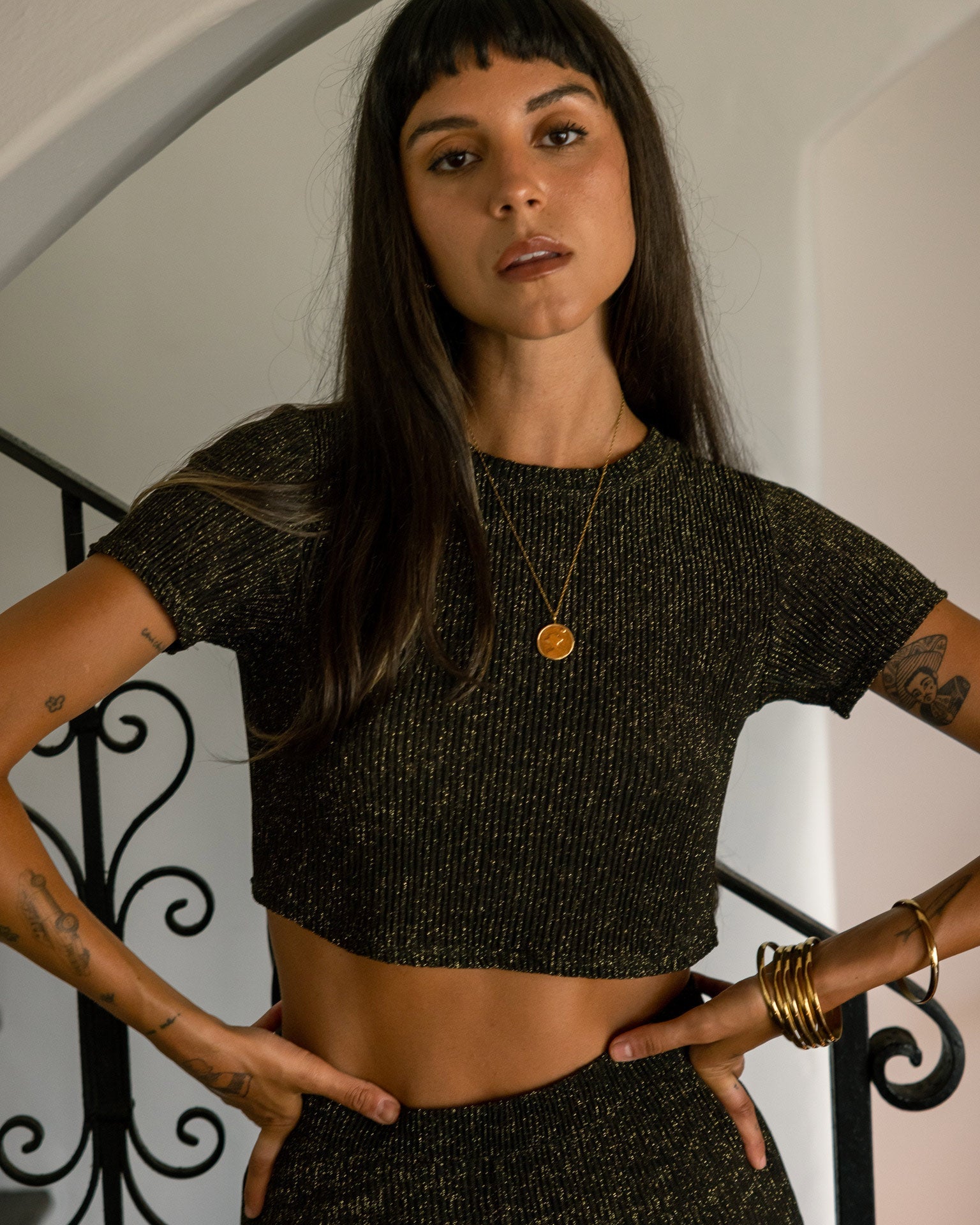 The Hydra Shimmer Shirt - Onyx - Dandy Del Mar