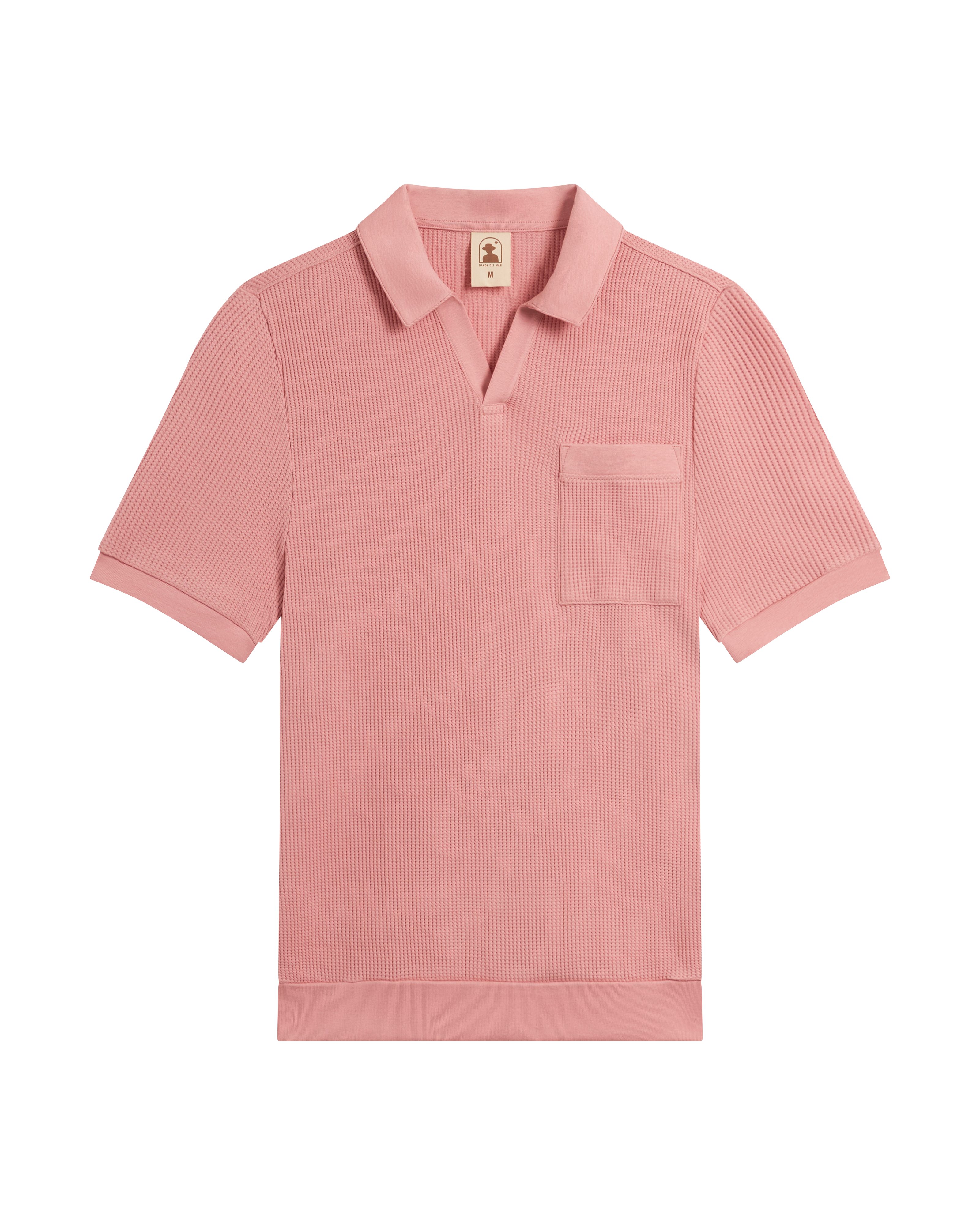 The Cannes Waffle Knit Shirt - Spanish Rose