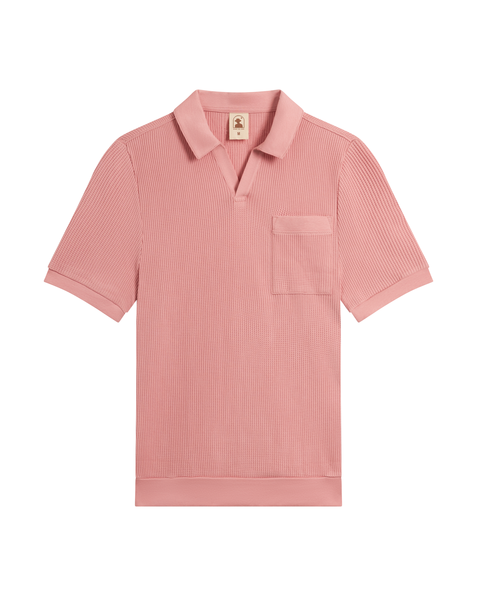 The Cannes Waffle Knit Shirt - Spanish Rose - Dandy Del Mar