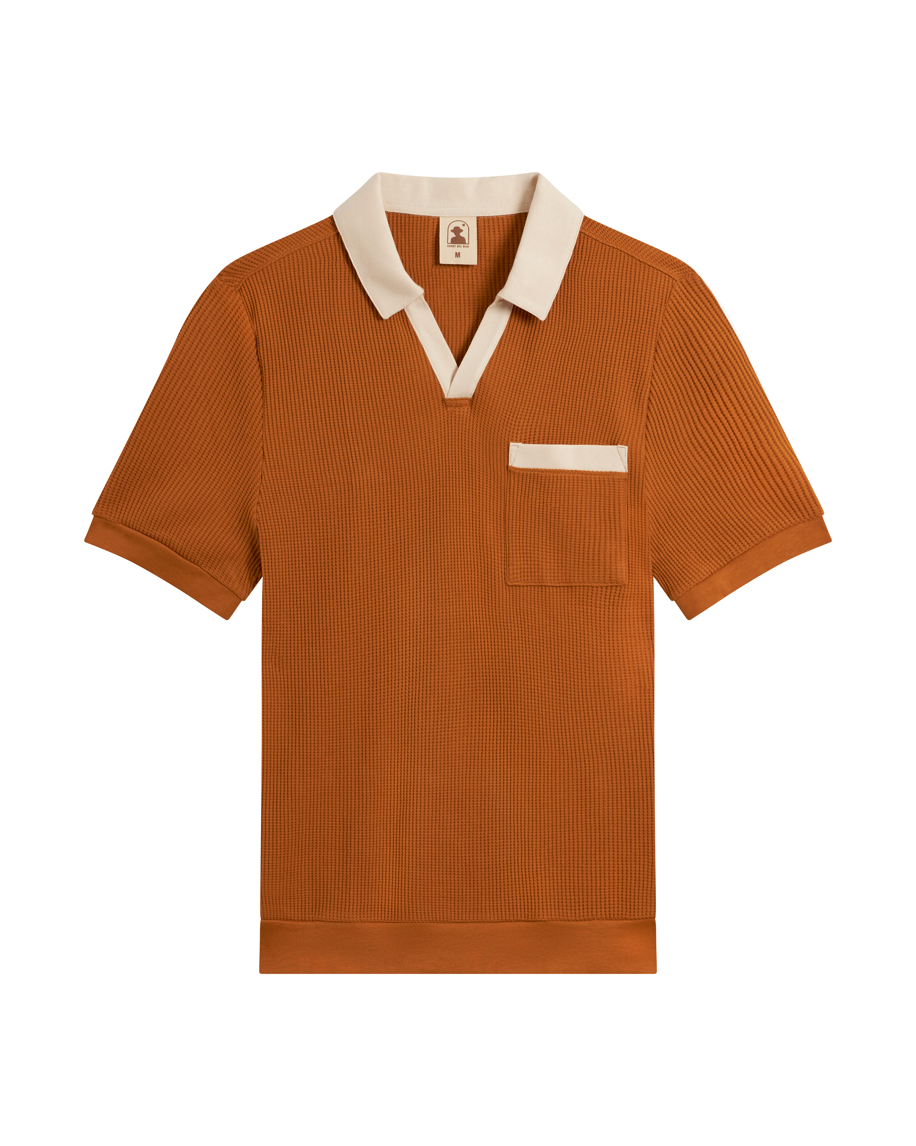 The Cannes Waffle Knit Shirt - Burnt Sienna