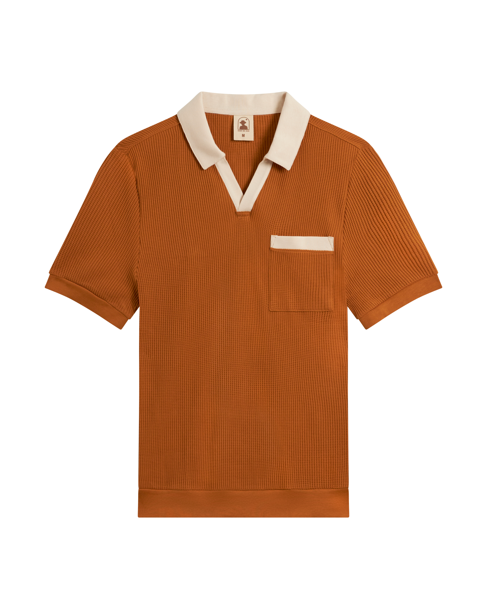 The Cannes Waffle Knit Shirt - Burnt Sienna - Dandy Del Mar
