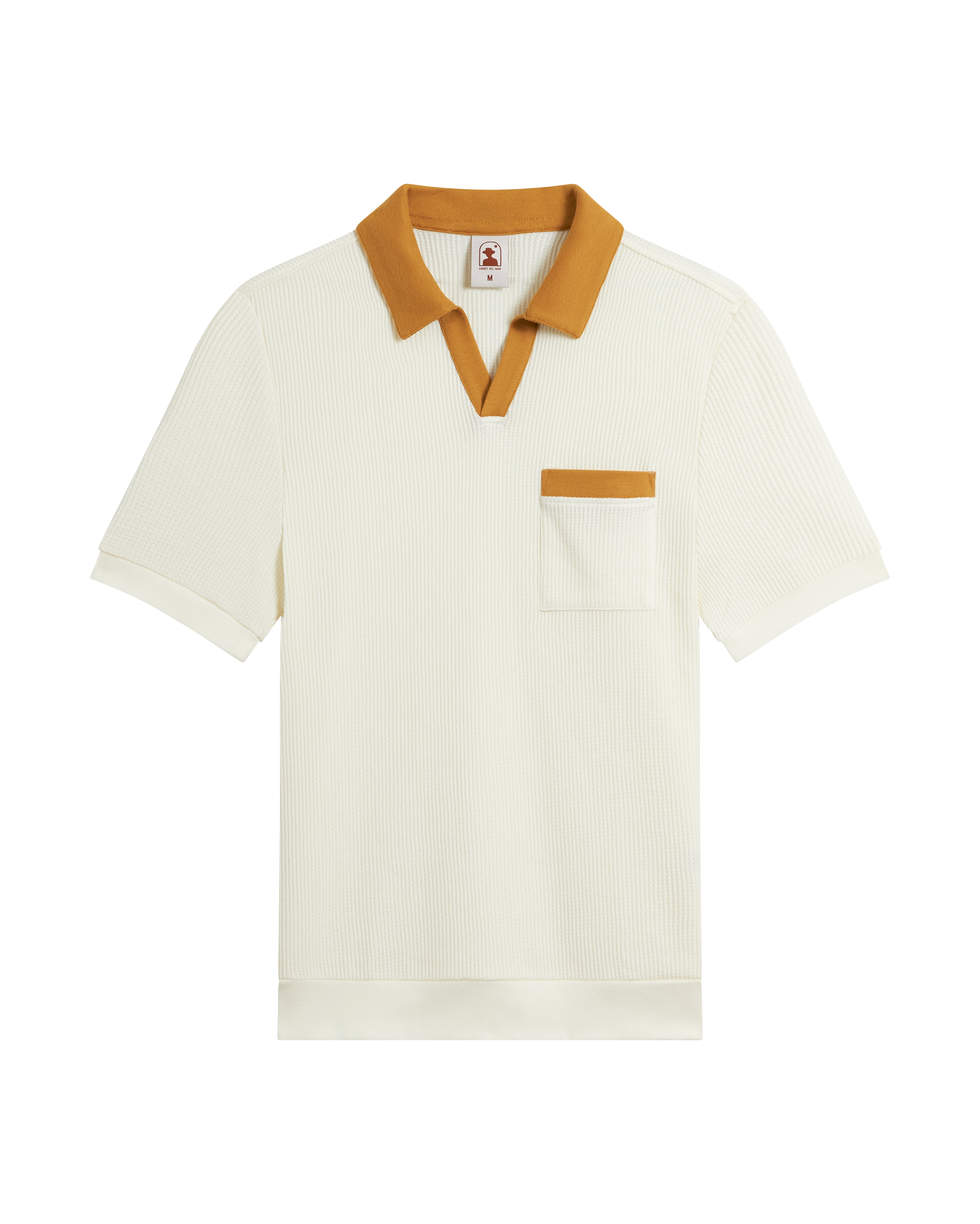 The Cannes Waffle Knit Shirt - Vintage Ivory