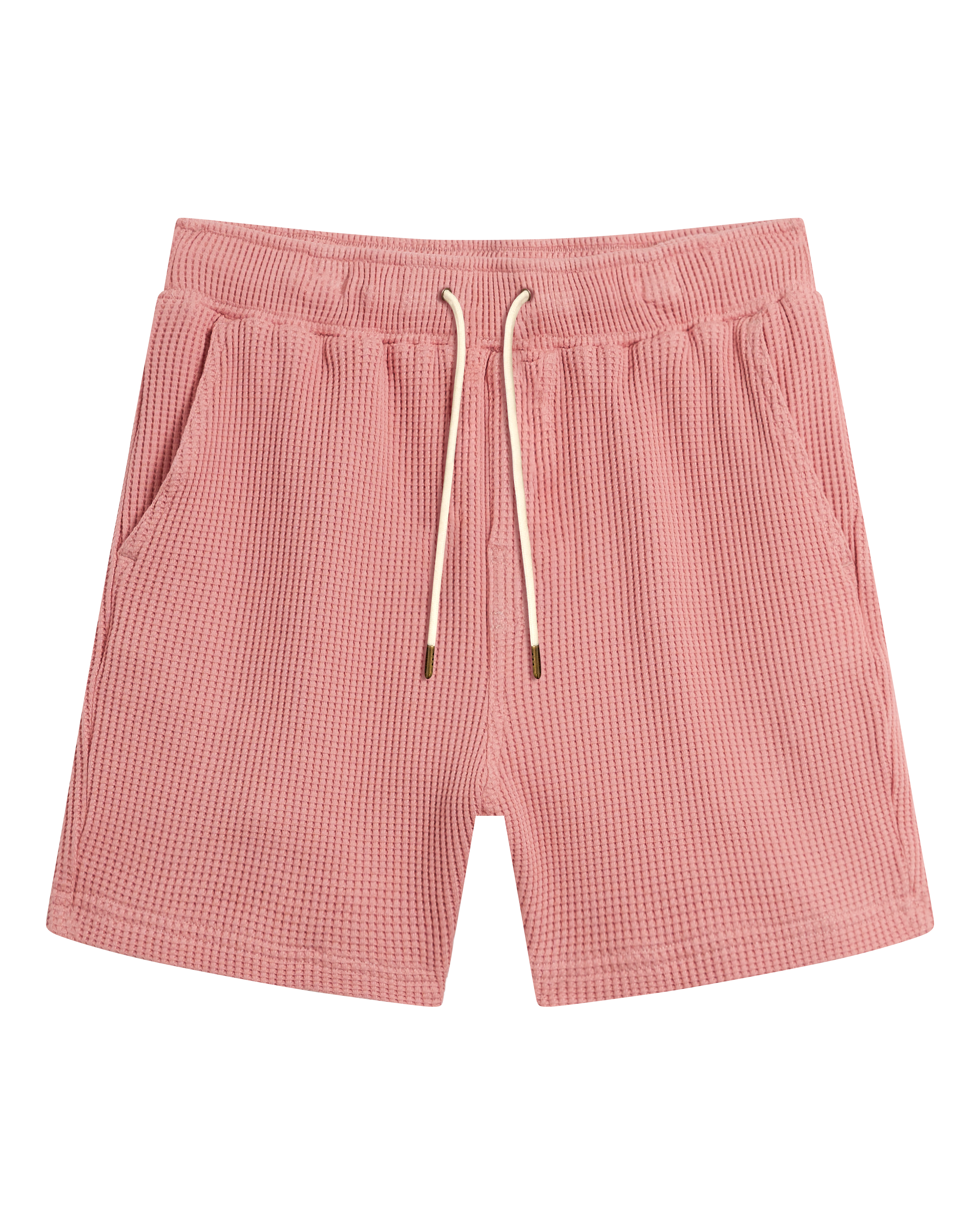 The Cannes Waffle Knit Shorts - Spanish Rose