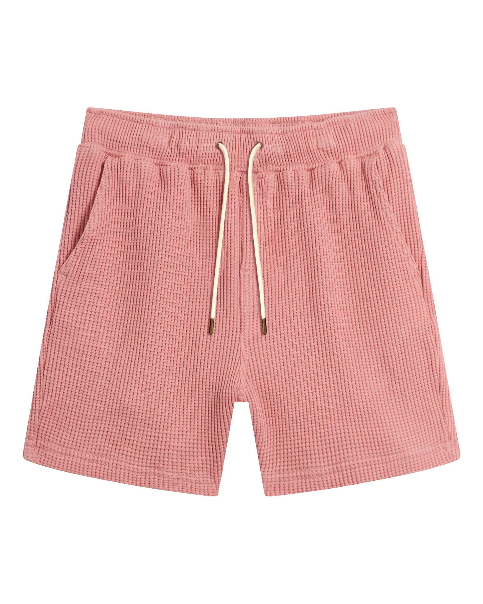 The Cannes Waffle Knit Shorts - Spanish Rose - Dandy Del Mar