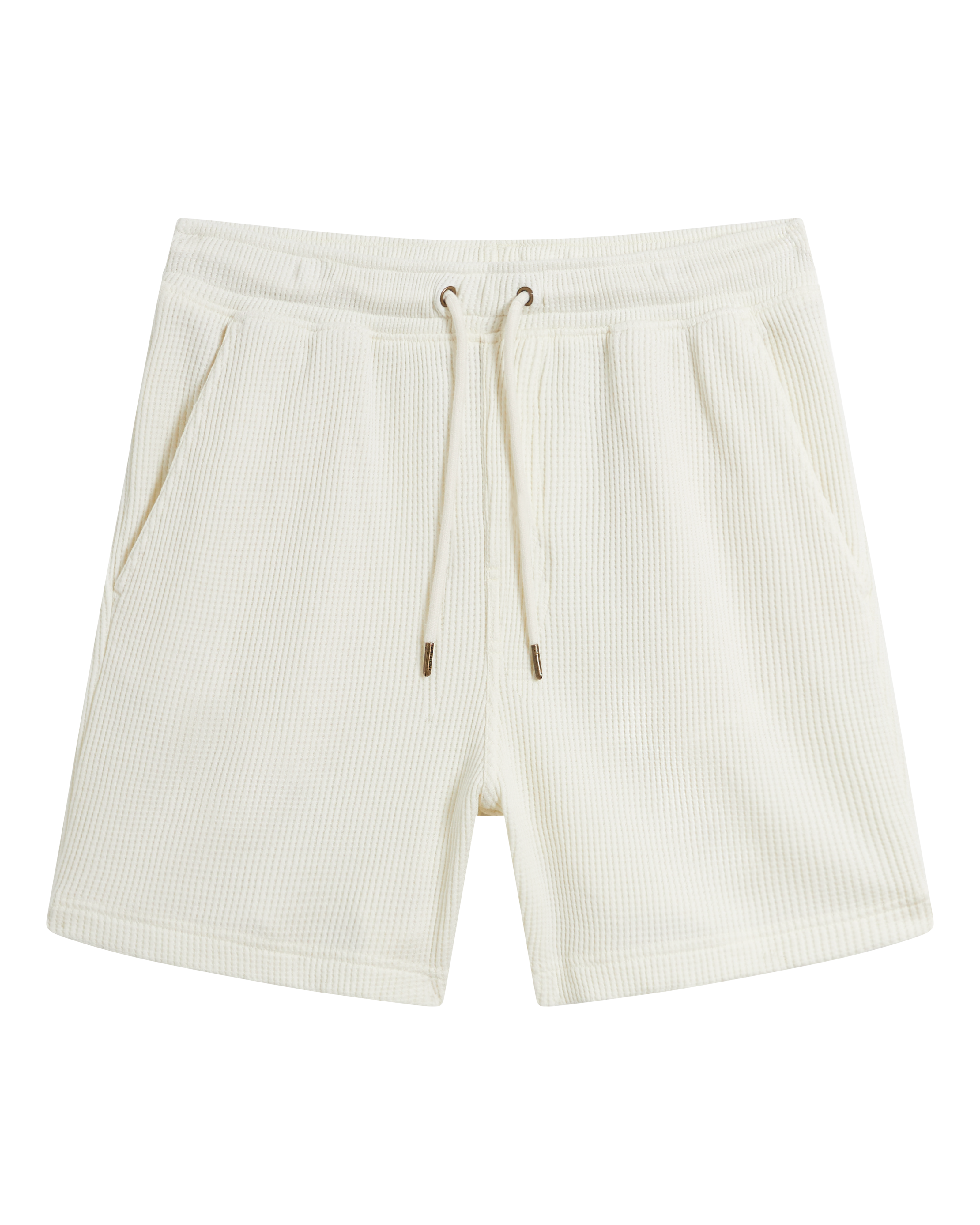 The Cannes Waffle Knit Shorts - Vintage Ivory