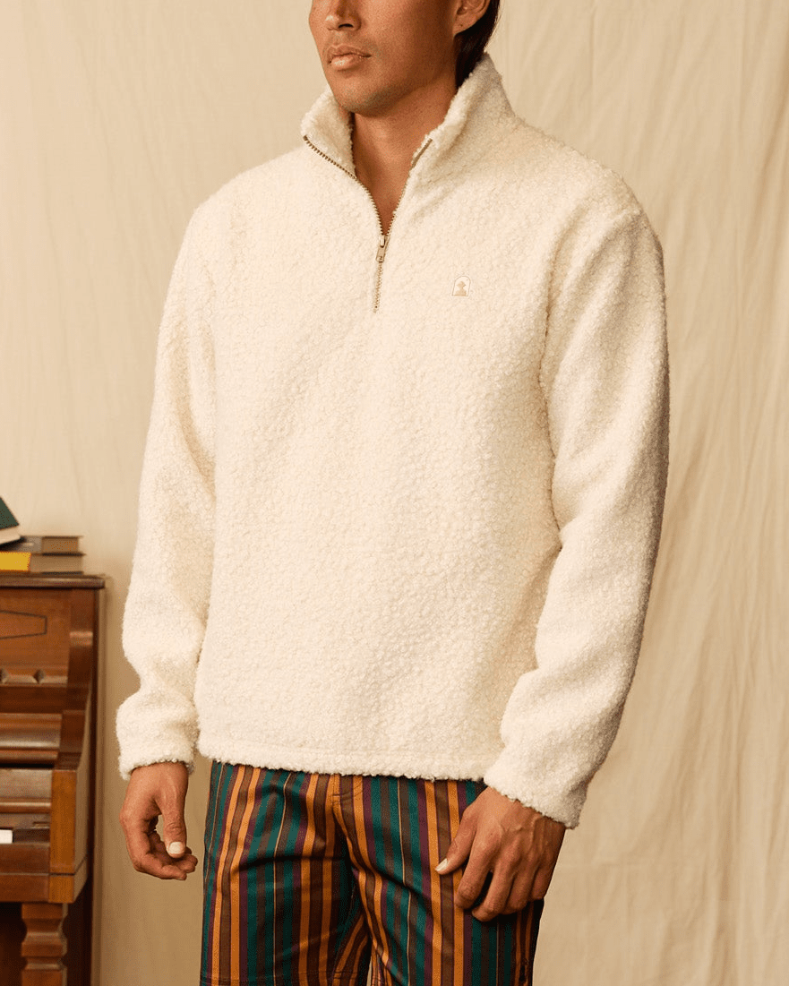 The Cusco Sherpa Pullover - Vintage Ivory – Dandy Del Mar The Cusco Sherpa Pullover - Vintage Ivory – Dandy Del Mar