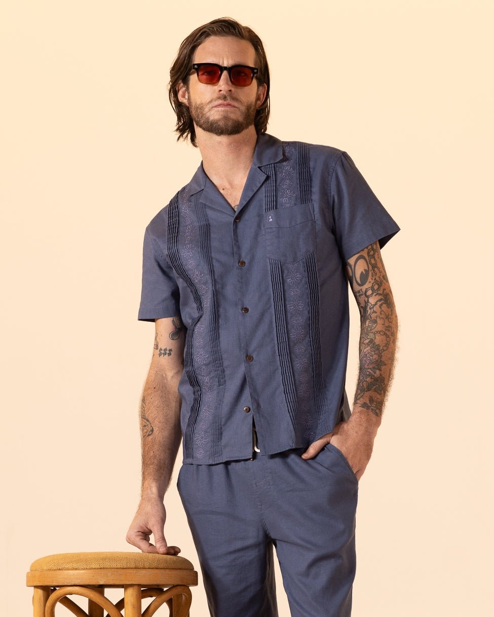 The Brisa Linen Shirt - Moontide - Dandy Del Mar
