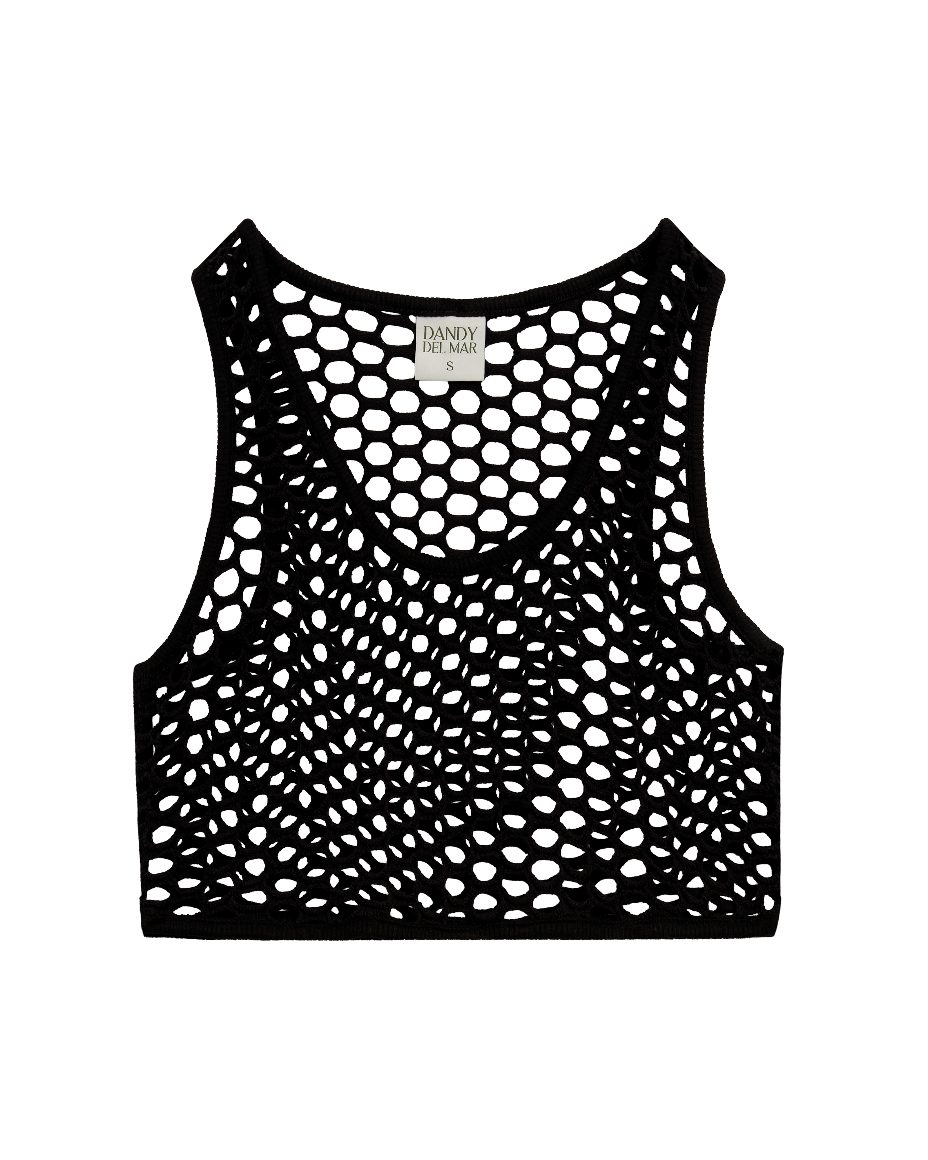 The Montserrat Crochet Tank - Onyx