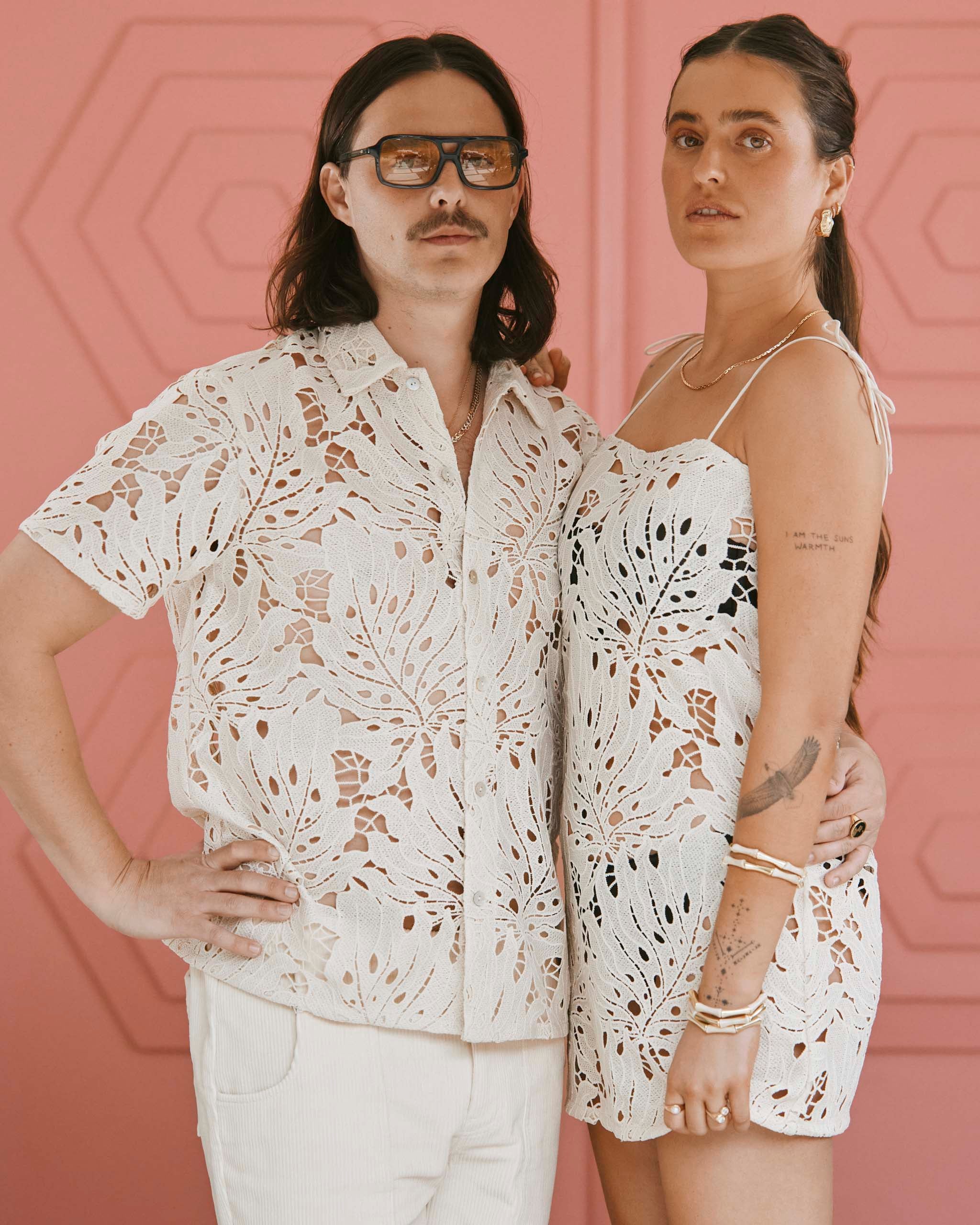 The Monstera Shirt - Scallop - Dandy Del Mar