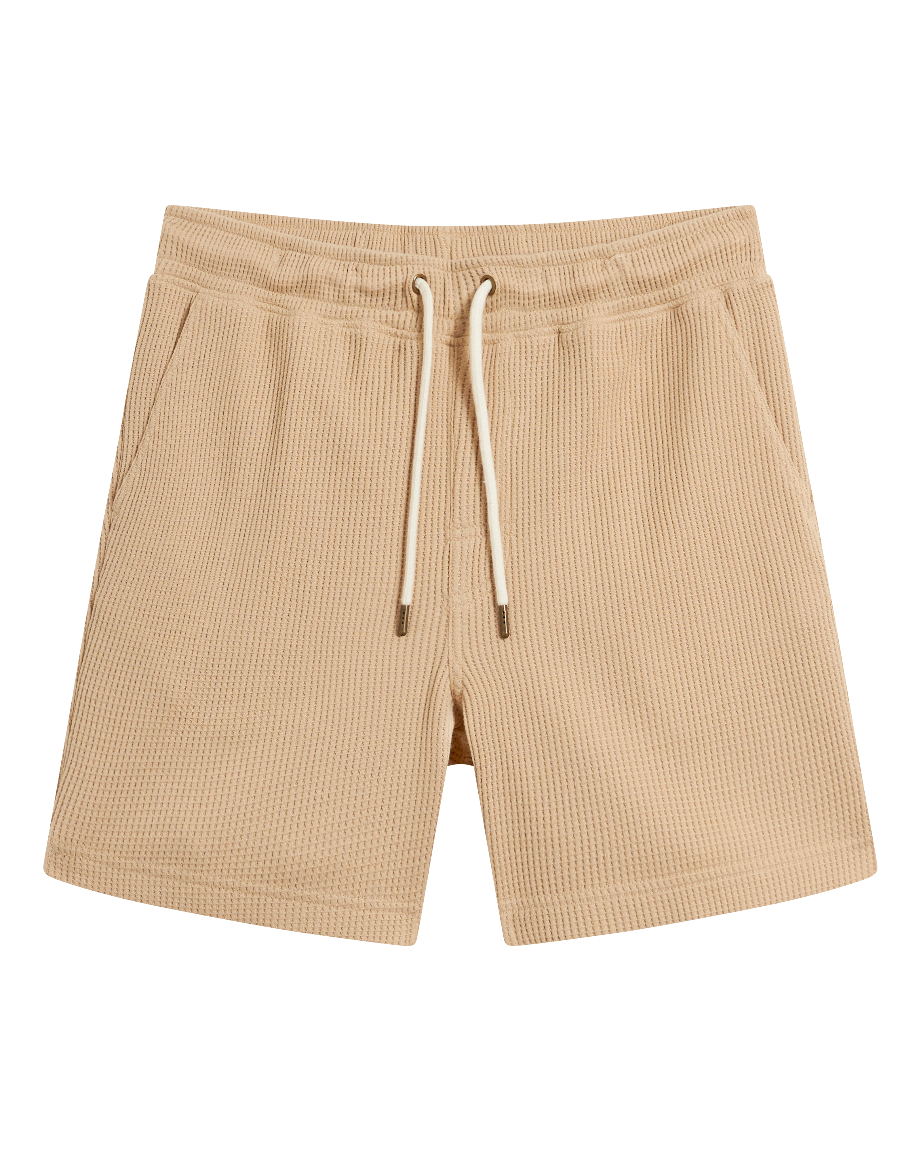 The Cannes Waffle Knit Shorts - Truffle