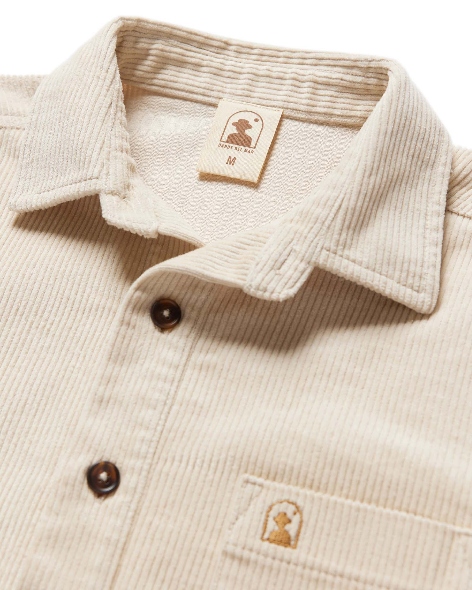 The Corsica Corduroy Shirt - Alabaster White - Dandy Del Mar
