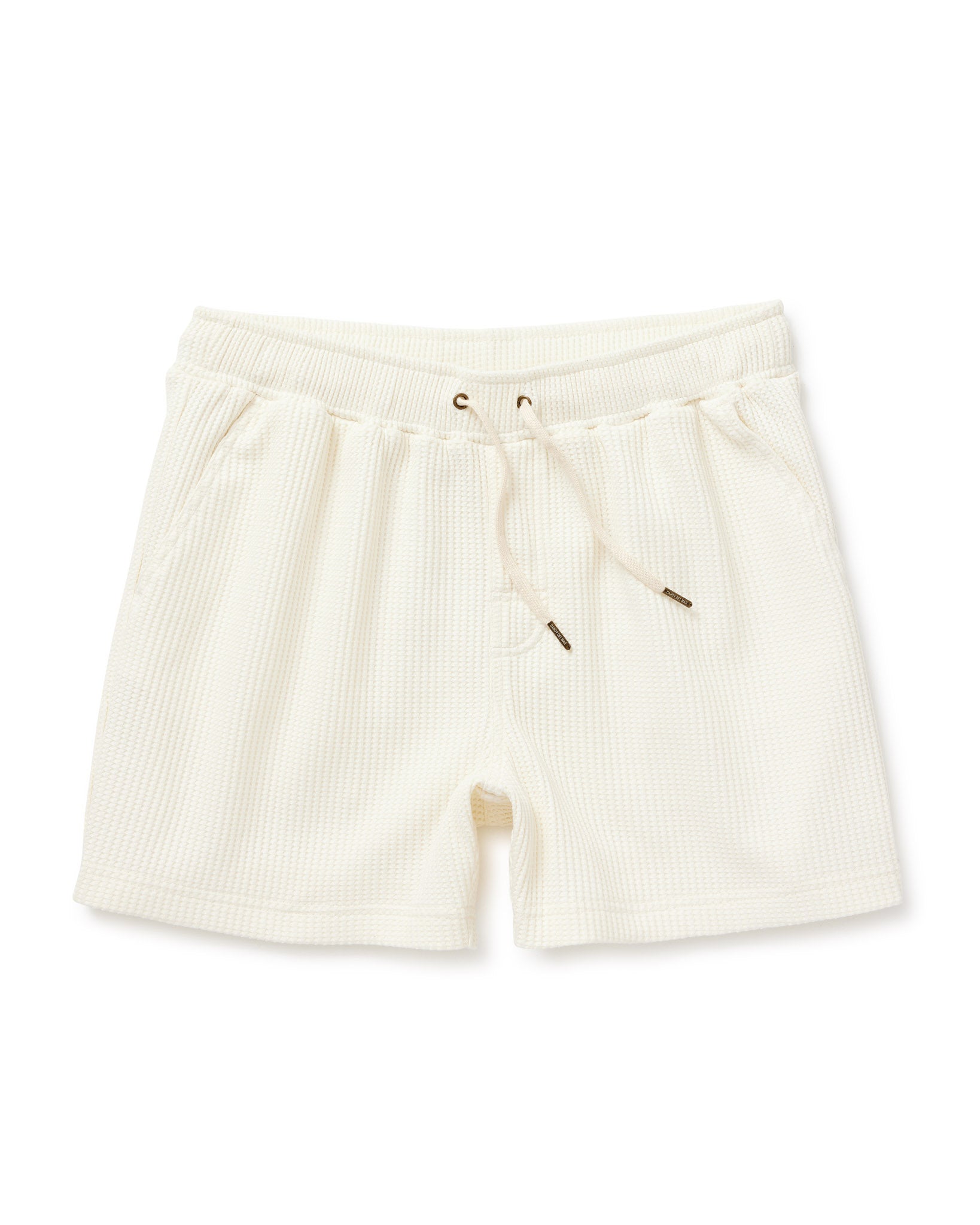 The Cannes Waffle Knit Shorts - Vintage Ivory
