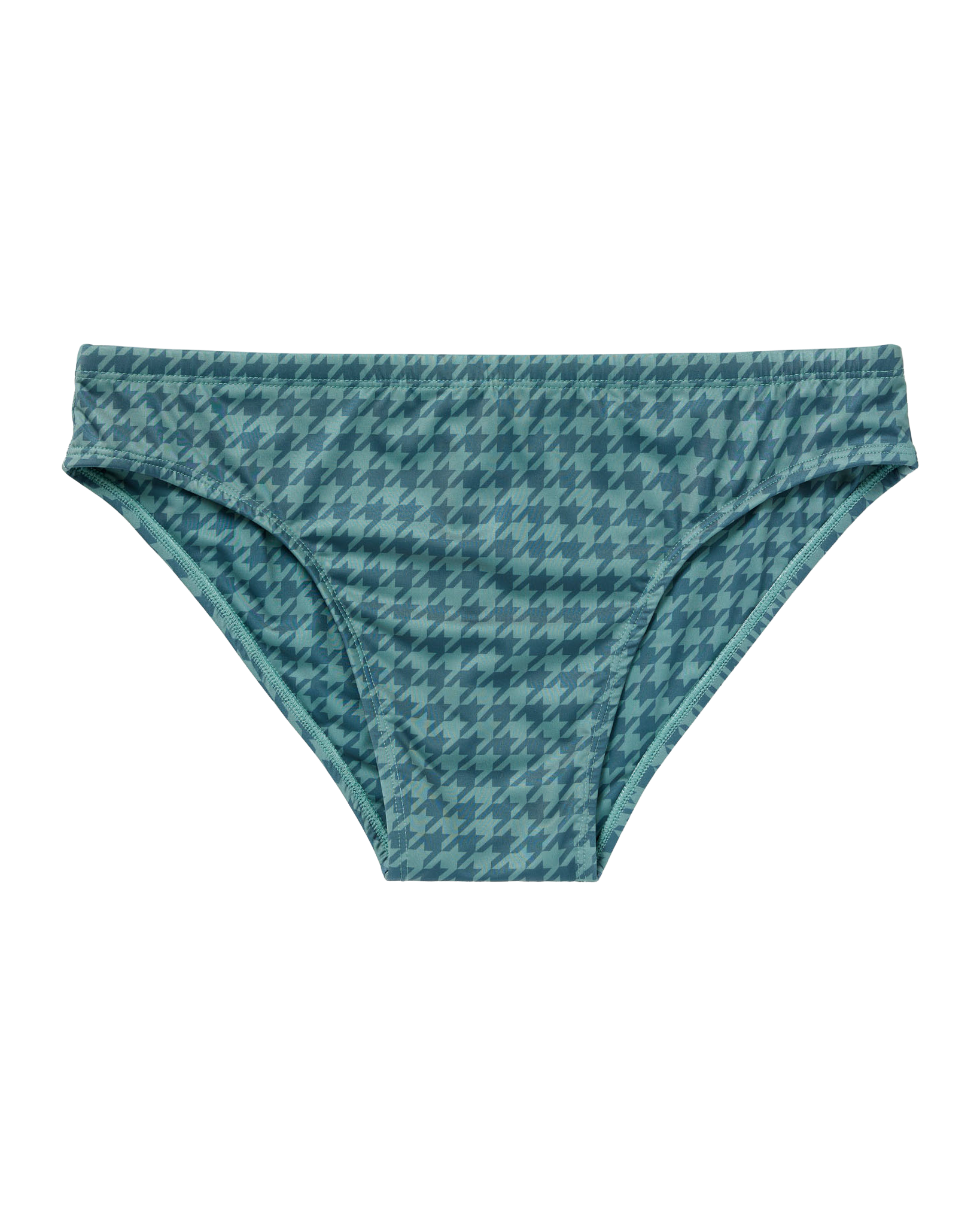 The Belize Swim Briefs - Emerald Houndstooth - Dandy Del Mar