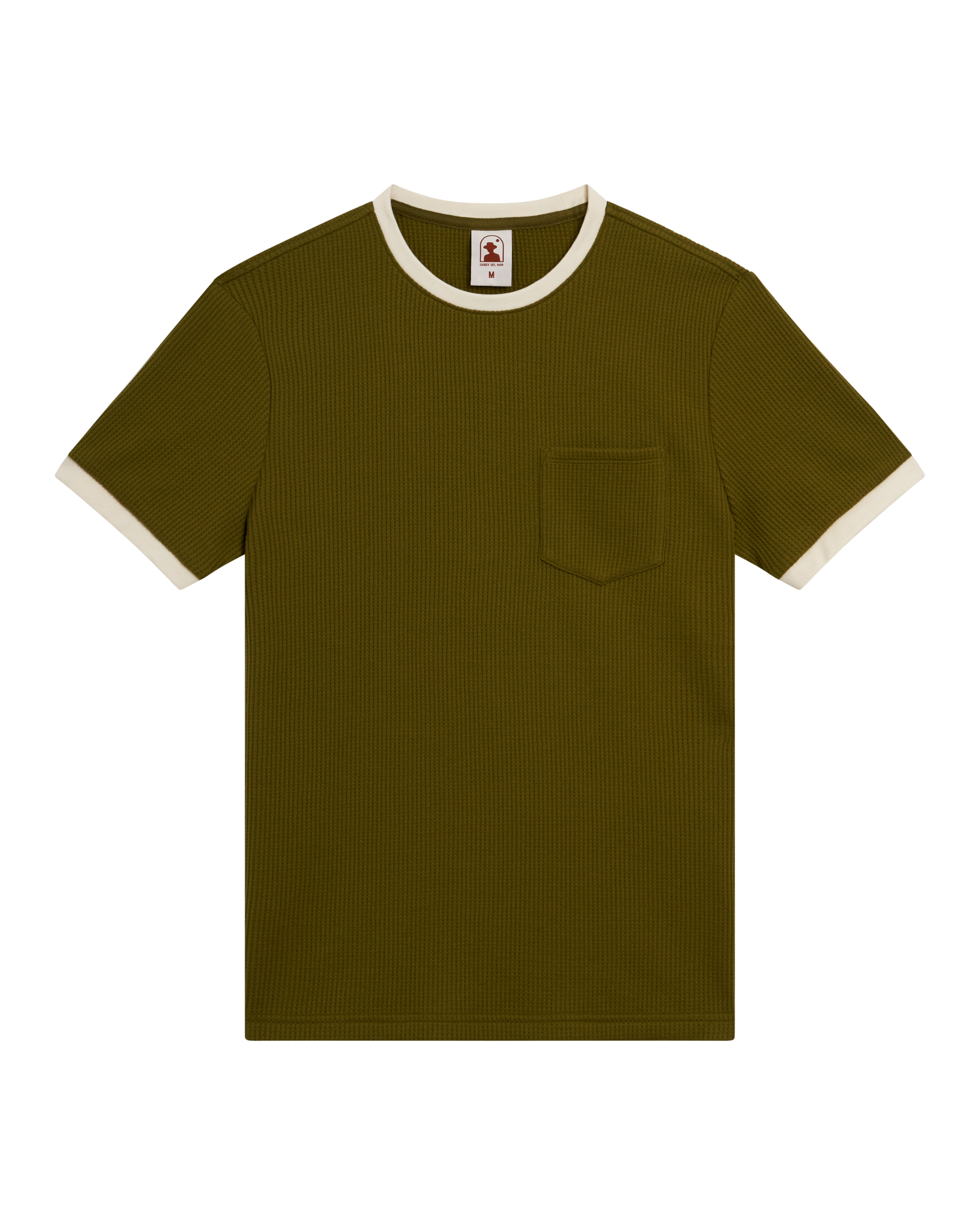 The Cannes Waffle Knit Tee - Arbequina - Dandy Del Mar