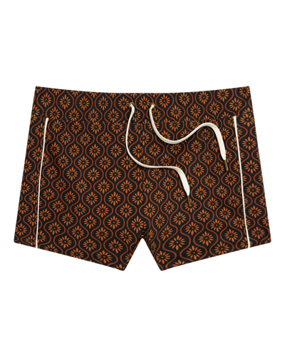 The Cassis Square Cut Swim Brief - Cacao - Dandy Del Mar