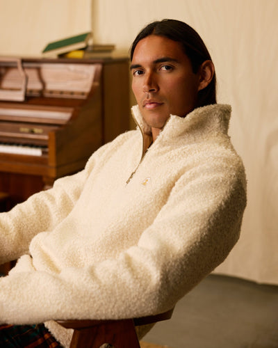 The Cusco Sherpa Pullover - Vintage Ivory - Dandy Del Mar
