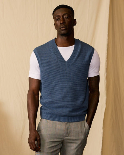 The Montego Knit Vest - Moontide - Dandy Del Mar