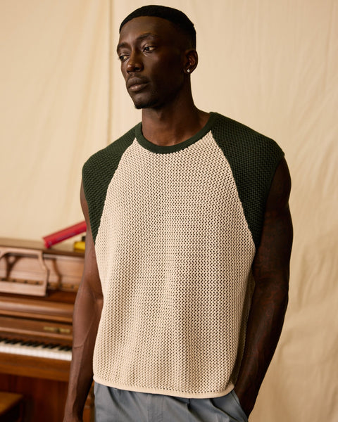 【新品】BEST TOUCH GARTER DETAIL KNIT TOP The Porto Crochet Tank - Sabbia – Dandy Del Mar