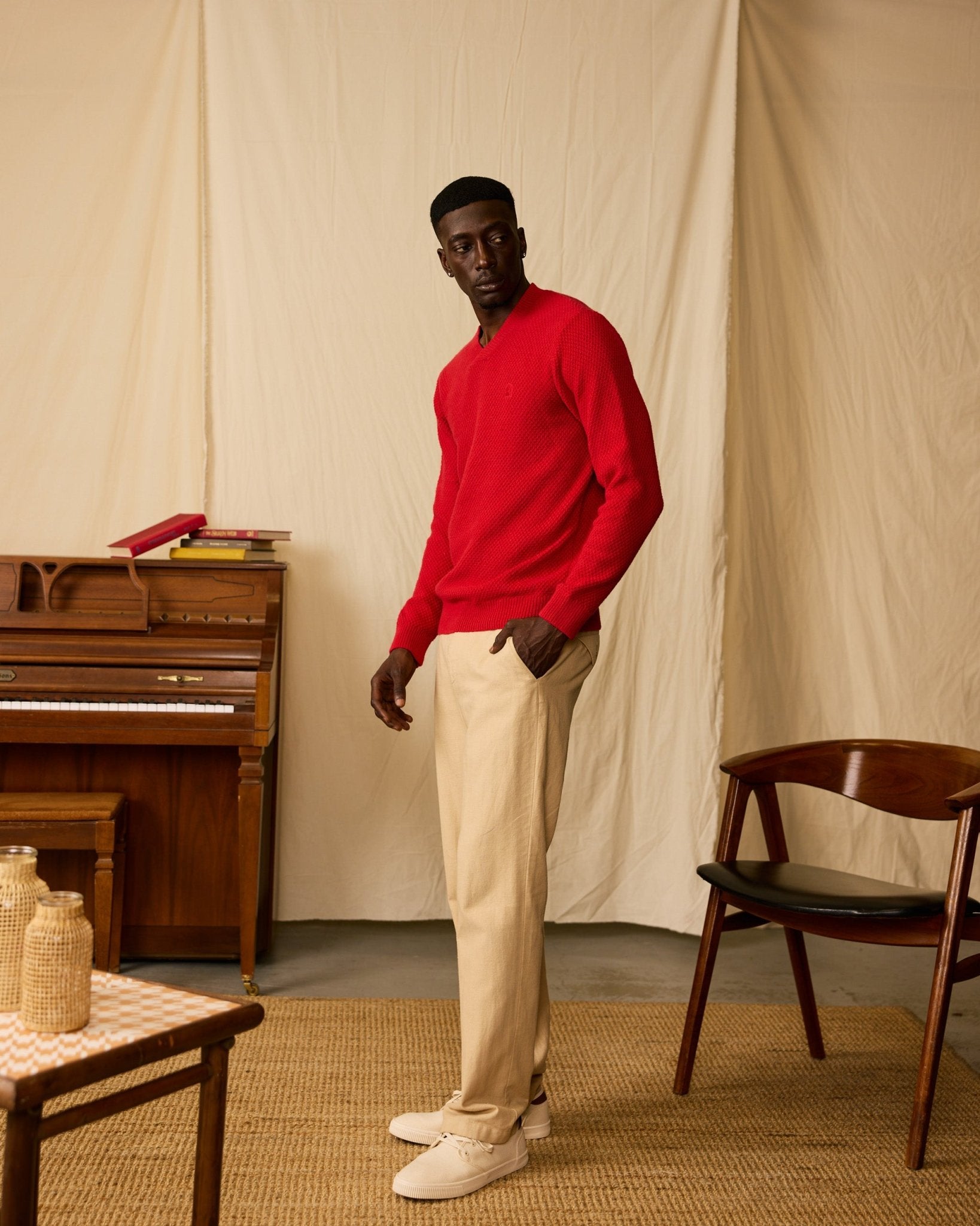 The Algiers Knit Sweater - Fuego - Dandy Del Mar