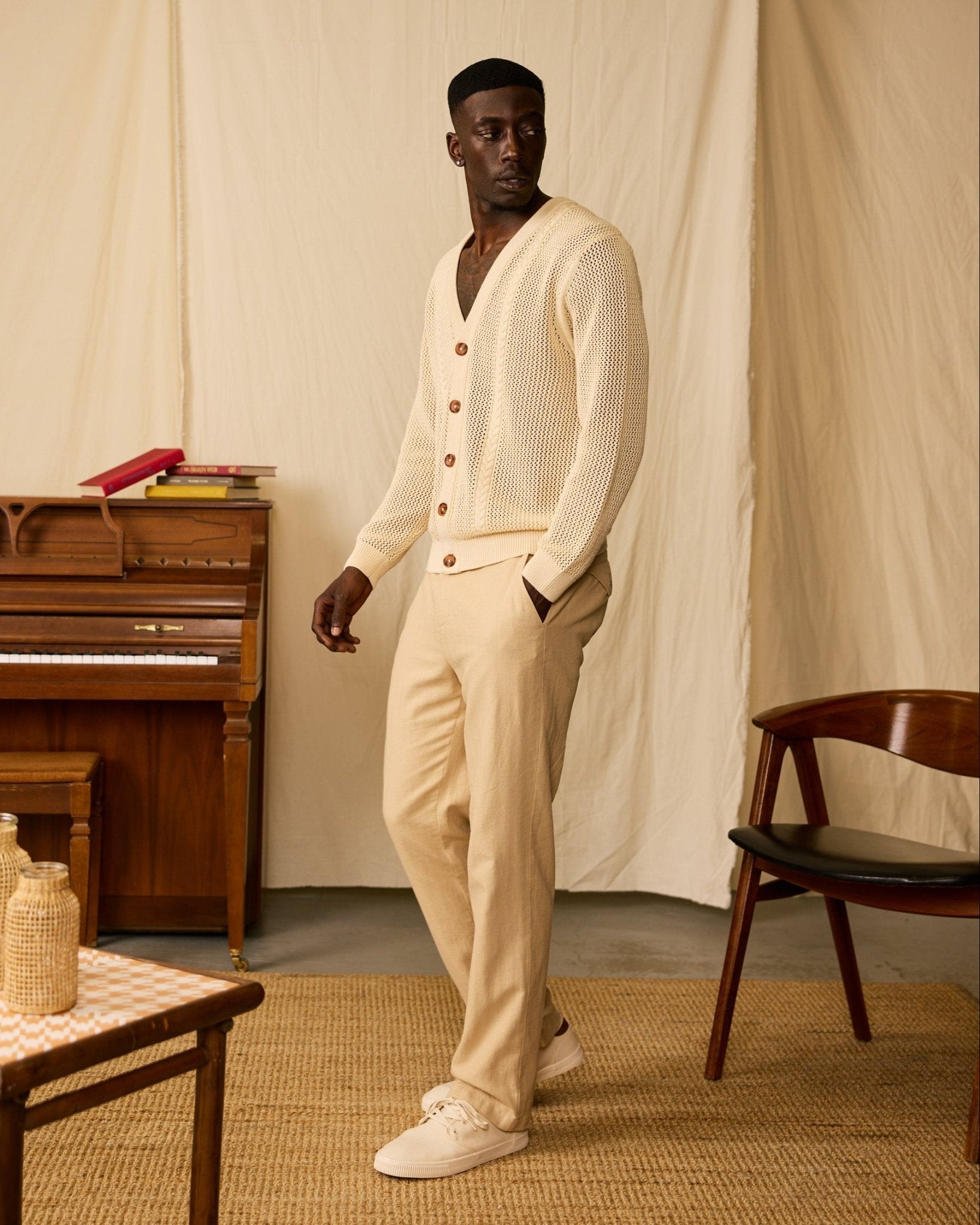 The Crete Crochet Cardigan - Sabbia - Dandy Del Mar