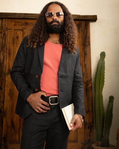 The Brisa Linen Blazer - Onyx - Dandy Del Mar