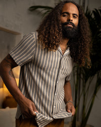 The Palma Shirt - Cacao Stripe