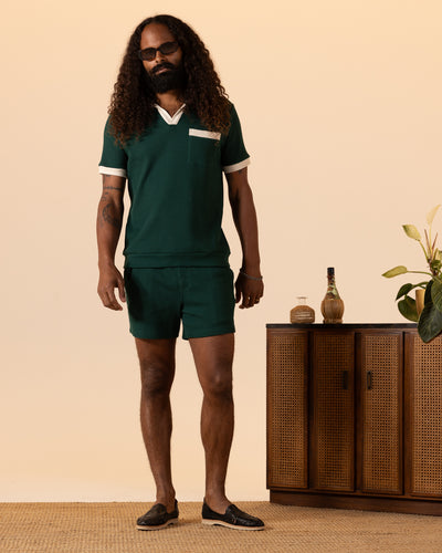 The Cannes Waffle Knit Shorts - Albero - Dandy Del Mar