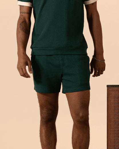 The Cannes Waffle Knit Shorts - Albero - Dandy Del Mar