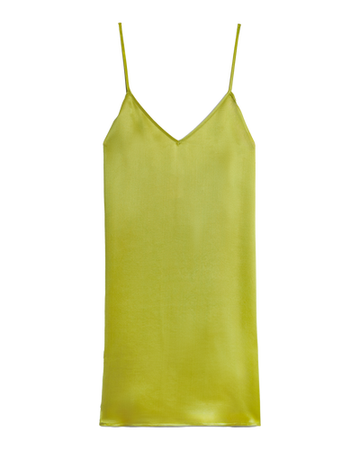 lime green silk slip dress Open Back Maxi Slip Dress main image 0