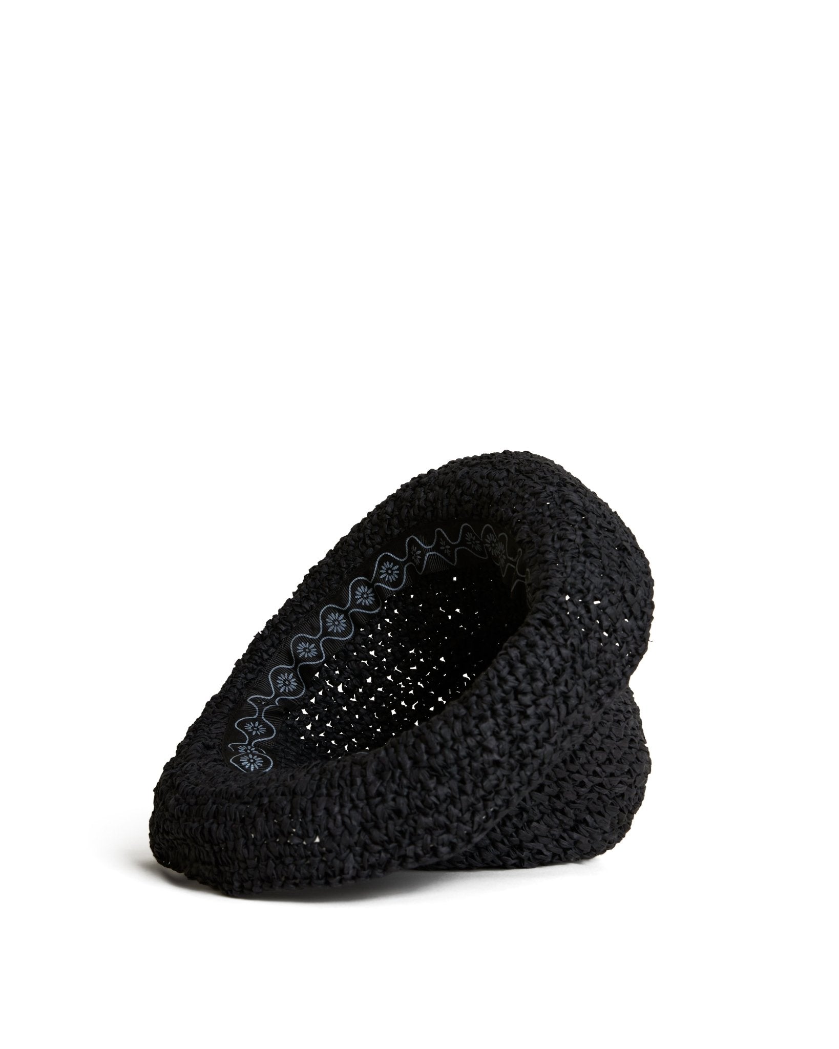 The Amabile Raffia Hat - Onyx - Dandy Del Mar