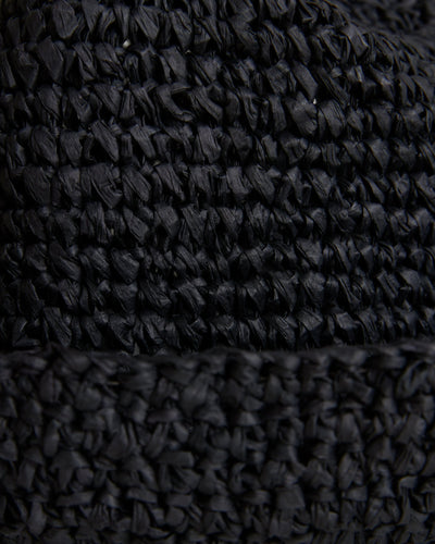 The Amabile Raffia Hat - Onyx - Dandy Del Mar