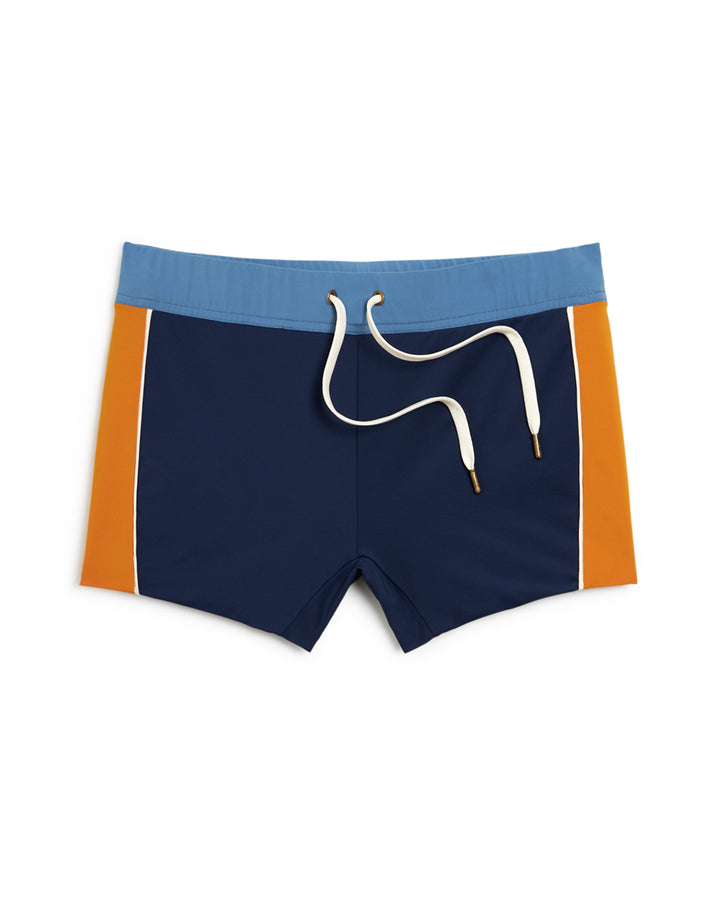 The Dandy Del Mar Cassis Square Cut Swim Brief - Anchor, with a European fit, is perfect for leisure activities.
