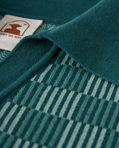 The Sebastian Knit Polo Shirt - Tempest Blue - Dandy Del Mar