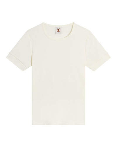 The Syros Fitted Tee - Shell - Dandy Del Mar