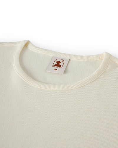 The Syros Fitted Tee - Shell - Dandy Del Mar