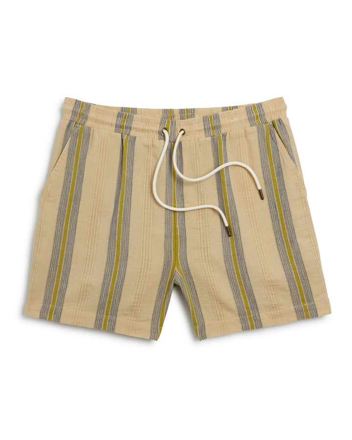 The Dandy Del Mar Corralejo Short - Ginger in beige and yellow.