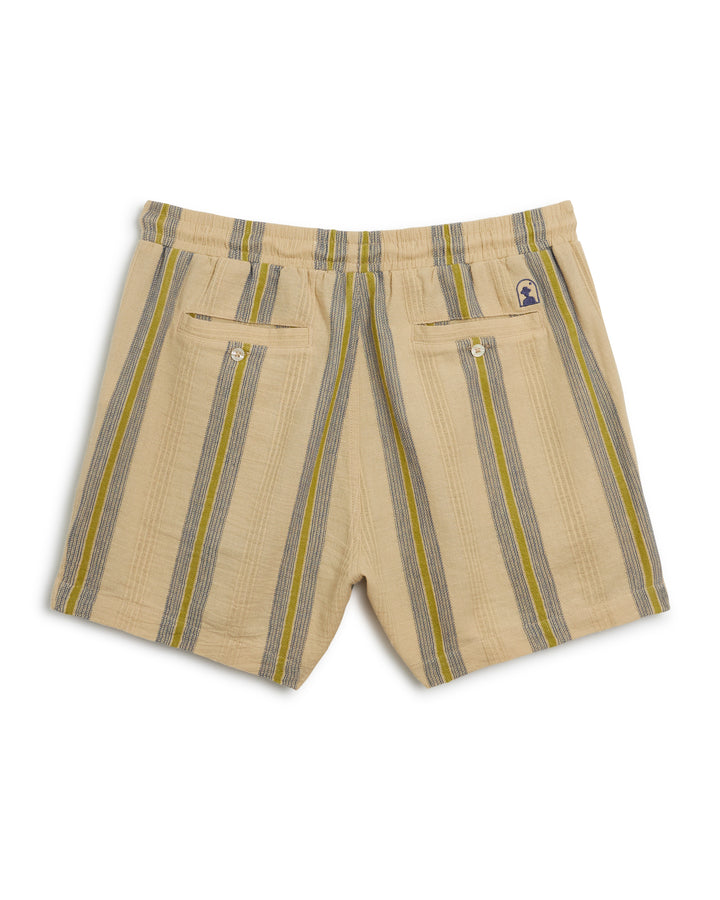 The Dandy Del Mar Corralejo Short - Ginger in beige and yellow.