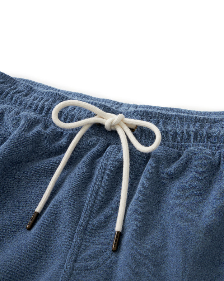 A pair of Dandy Del Mar Tropez shorts in Annapolis blue with a white drawstring.