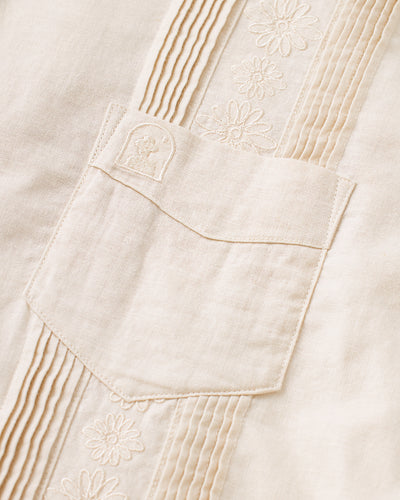 The Brisa Linen Shirt - Vintage Ivory - Dandy Del Mar