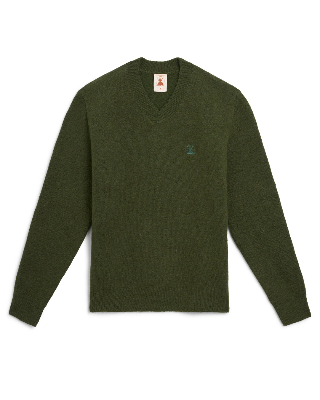 A Dandy Del Mar Lima Sweater with a v-neck and an embroidered logo.
