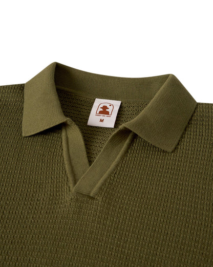 The Sebastian Long Sleeve Polo Shirt - Arbequina - Dandy Del Mar