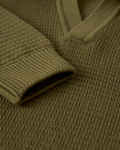 The Sebastian Long Sleeve Polo Shirt - Arbequina - Dandy Del Mar