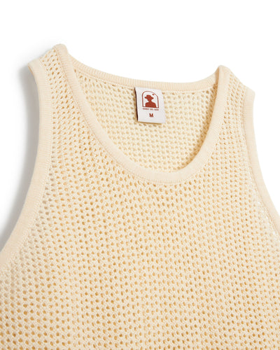 The Dominica Crochet Tank - Vintage Ivory - Dandy Del Mar