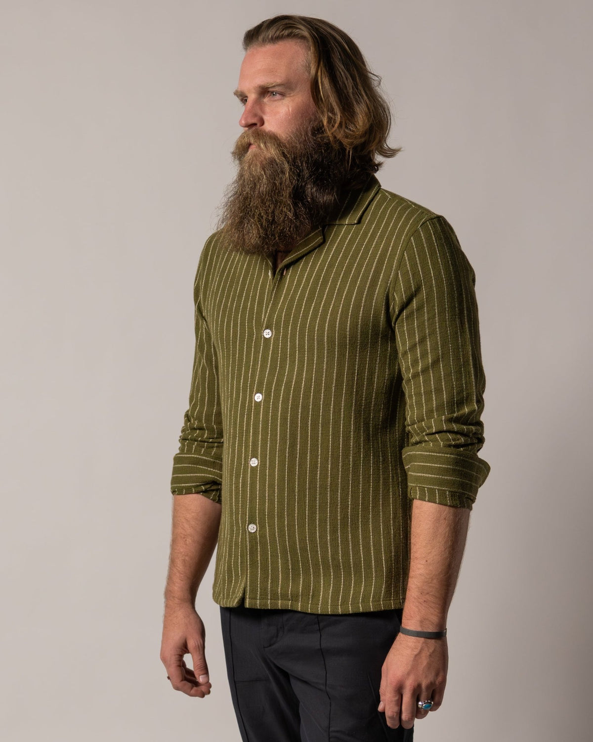 Palma Long Sleeve Shirt Arbequina Stripe
