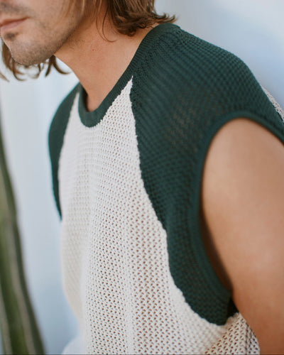 The Porto Crochet Tank - Sabbia - Dandy Del Mar