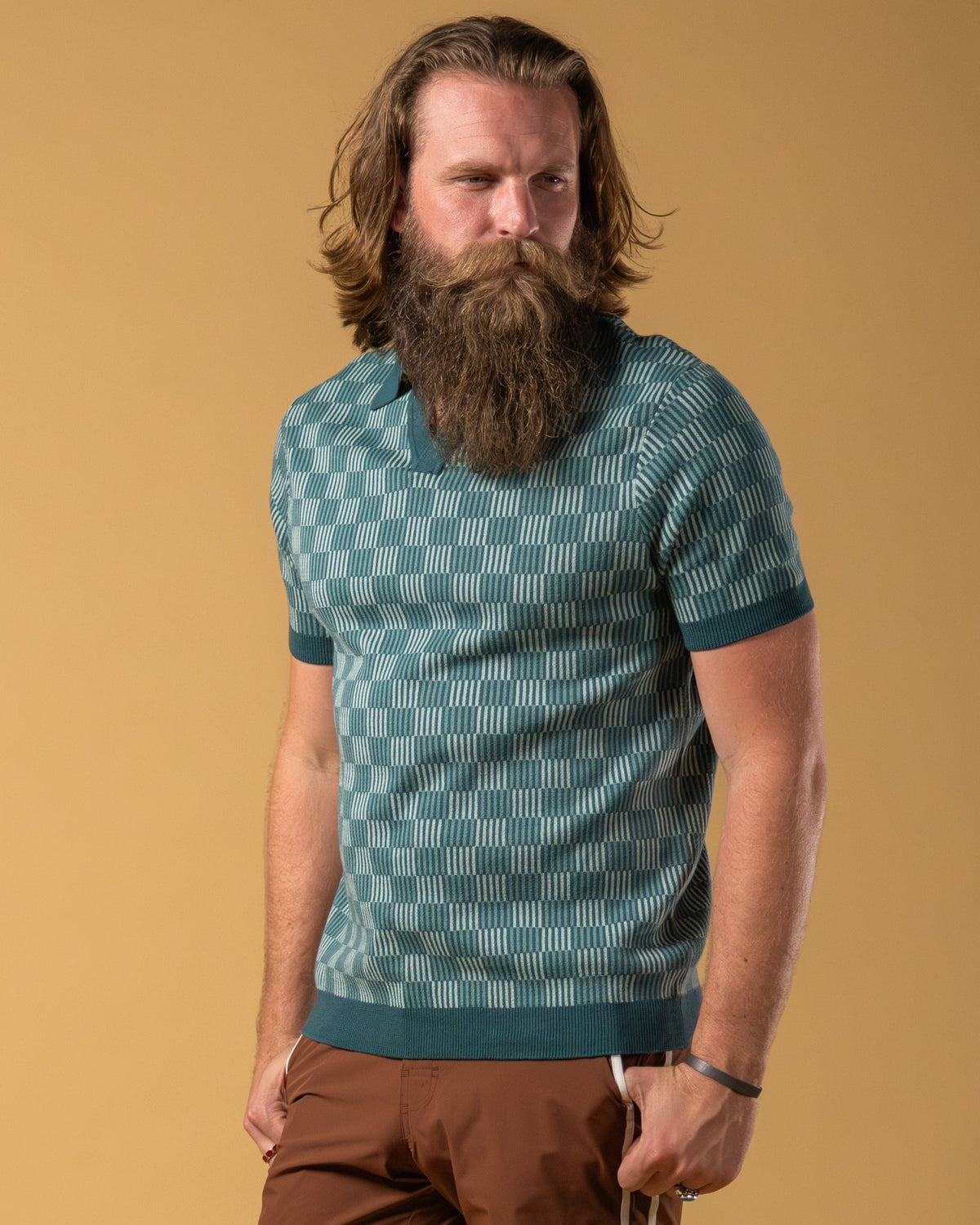 Sebastian Knit Polo Shirt Tempest