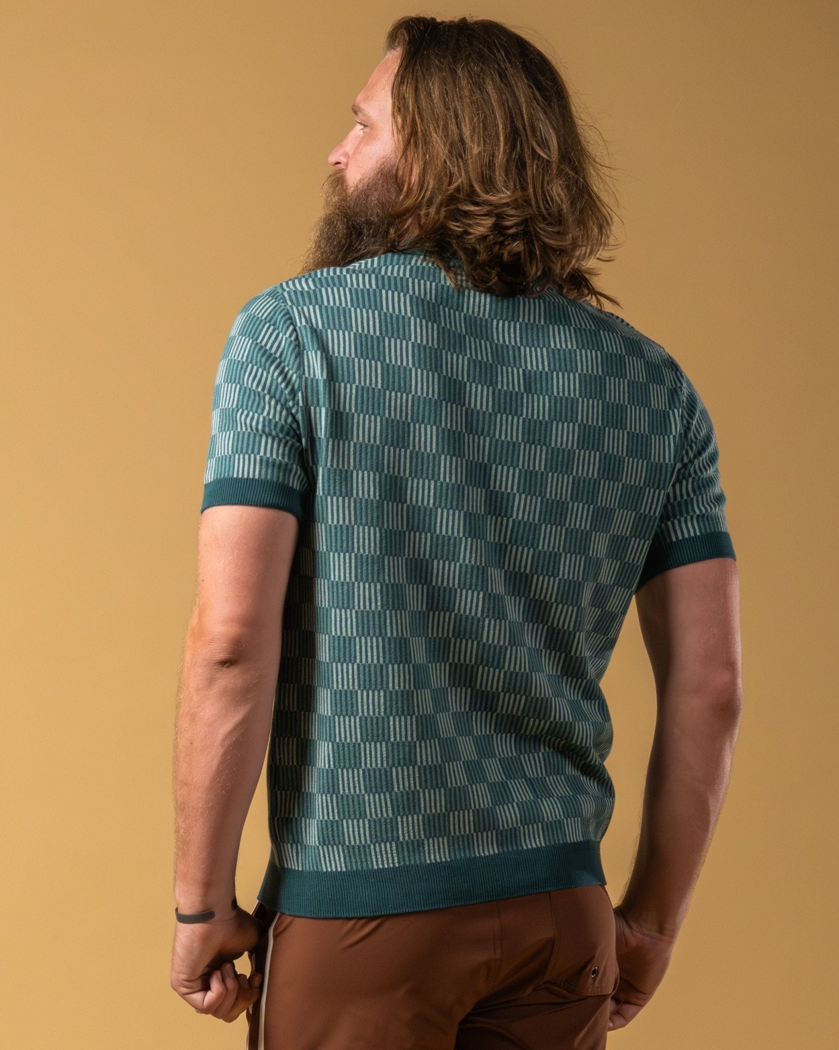 The Sebastian Knit Polo Shirt - Tempest Blue - Dandy Del Mar