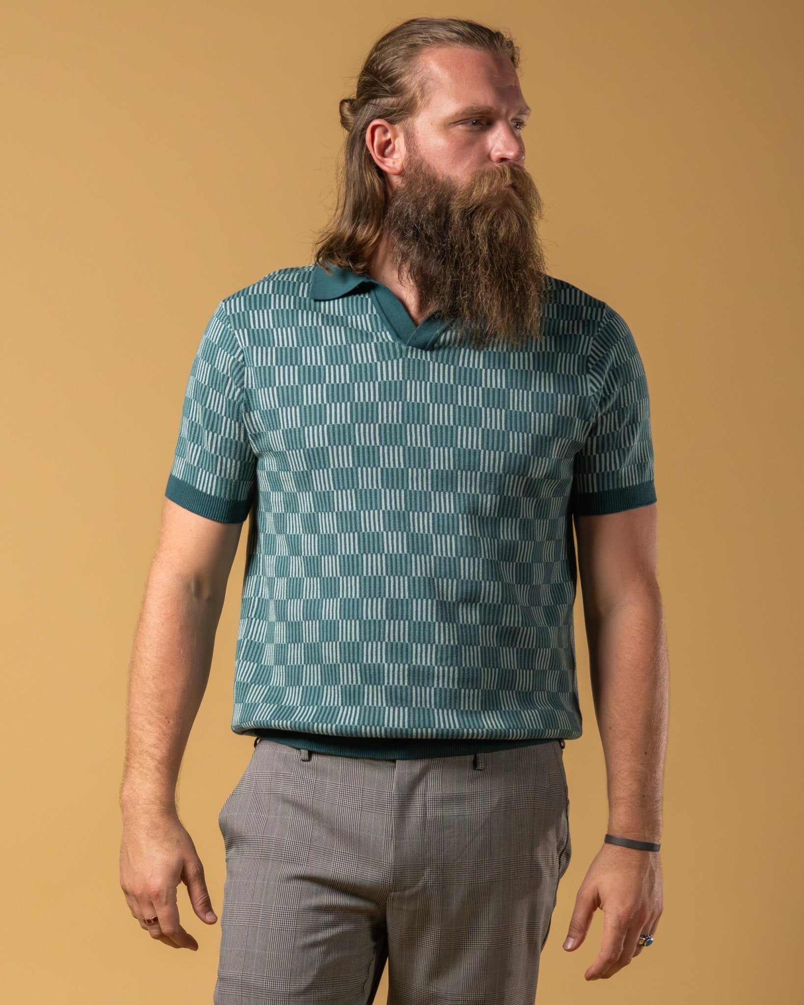 Men's Sebastian Knit Polo Shirt - Tempest Blue – Dandy Del Mar