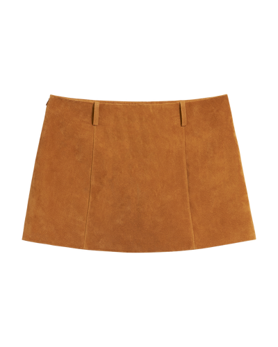 The Sicily Leather Skirt - Sable - Dandy Del Mar